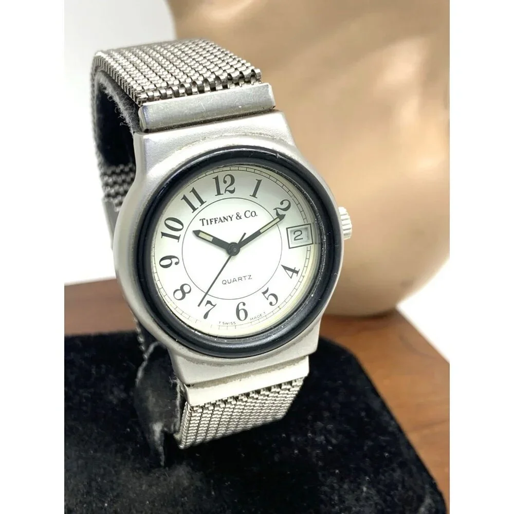 Tiffany & Co. by Sicura Breitling Watch Swiss Quartz Vintage Expansion Band 33mm